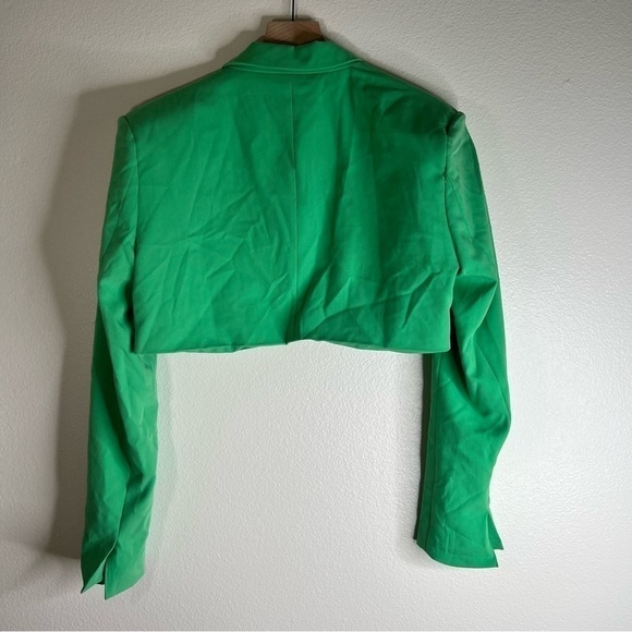 WeWoreWhat x Danielle Bernstein Green Cropped Blazer M - Picture 8 of 10